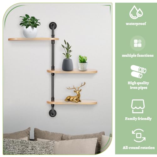 Whchiy Rotating Window Plant Shelves Indoor 3-Tier Wooden Plant Stand Window Shelf for Plants Wall Plant Holder for Plant Lovers for Living rooms, Bedrooms,Balcony 6 Whchiy Rotating Window Plant Shelves Indoor 3-Tier Wooden Plant Stand Window Shelf for Plants Wall Plant Holder for Plant Lovers for Living rooms, Bedrooms,Balcony - Image 6