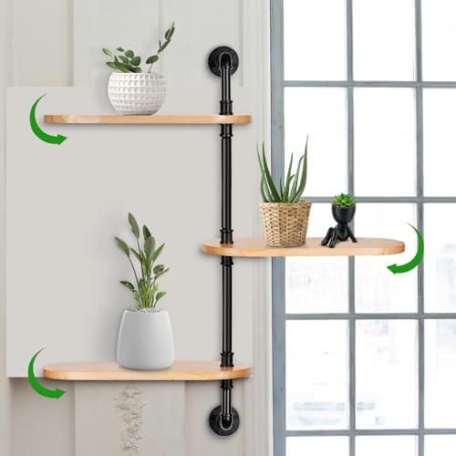 Whchiy Rotating Window Plant Shelves Indoor 3-Tier Wooden Plant Stand Window Shelf for Plants Wall Plant Holder for Plant Lovers for Living rooms, Bedrooms,Balcony 1 Whchiy Rotating Window Plant Shelves Indoor 3-Tier Wooden Plant Stand Window Shelf for Plants Wall Plant Holder for Plant Lovers for Living rooms, Bedrooms,Balcony