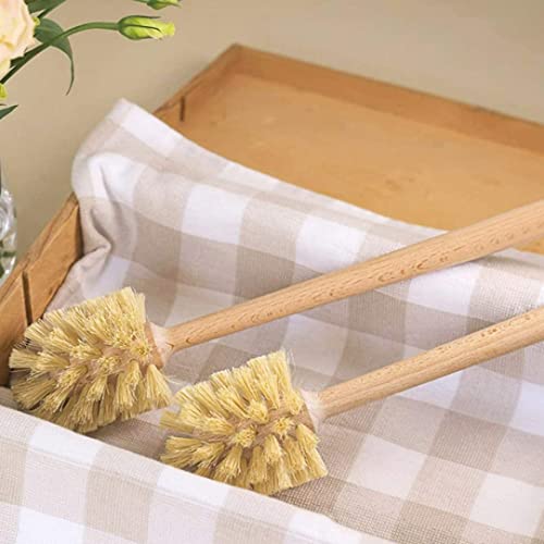Wood Toilet Brush,2Pcs Toilet Cleaning Brush, 14x3in Strong Hemp Bristles,Non Slip Long Handle Reusable Beechwood Toilet Brush for Bathroom 2 Wood Toilet Brush,2Pcs Toilet Cleaning Brush, 14x3in Strong Hemp Bristles,Non Slip Long Handle Reusable Beechwood Toilet Brush for Bathroom - Image 2