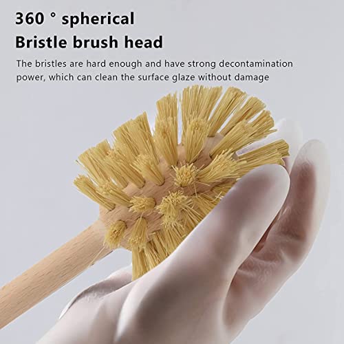Wood Toilet Brush,2Pcs Toilet Cleaning Brush, 14x3in Strong Hemp Bristles,Non Slip Long Handle Reusable Beechwood Toilet Brush for Bathroom 6 Wood Toilet Brush,2Pcs Toilet Cleaning Brush, 14x3in Strong Hemp Bristles,Non Slip Long Handle Reusable Beechwood Toilet Brush for Bathroom - Image 6
