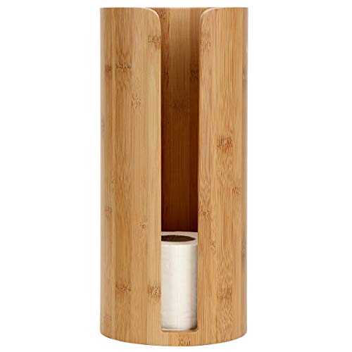 Woodluv Toilet Roll Holder, Free-Standing Toilet Paper Storage Holder Stand, Round Toilet Paper Loo Roll Holder Stand for Bathroom & Toilets, Bamboo 3 Woodluv Toilet Roll Holder, Free-Standing Toilet Paper Storage Holder Stand, Round Toilet Paper Loo Roll Holder Stand for Bathroom & Toilets, Bamboo - Image 3