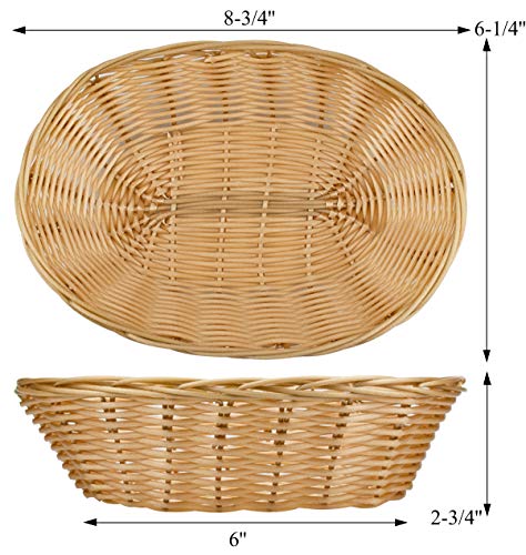 Yesland 16 Pack Plastic Oval Baskets, Food Storage & Fruit Basket, 22 x 15.8 x 7 cm Basket Bin for Kitchen, Restaurant, Centerpiece Display 2 Yesland 16 Pack Plastic Oval Baskets, Food Storage & Fruit Basket, 22 x 15.8 x 7 cm Basket Bin for Kitchen, Restaurant, Centerpiece Display - Image 2