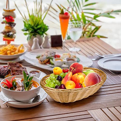 Yesland 16 Pack Plastic Oval Baskets, Food Storage & Fruit Basket, 22 x 15.8 x 7 cm Basket Bin for Kitchen, Restaurant, Centerpiece Display 5 Yesland 16 Pack Plastic Oval Baskets, Food Storage & Fruit Basket, 22 x 15.8 x 7 cm Basket Bin for Kitchen, Restaurant, Centerpiece Display - Image 5