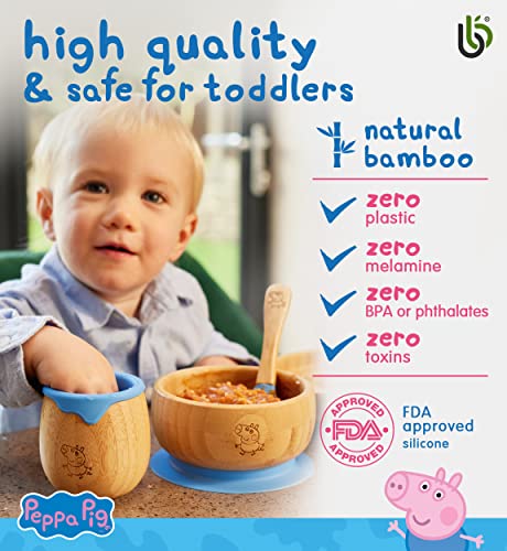 bamboo bamboo X Peppa Pig Baby Bowl and Spoon Set, Baby Bowls for Weaning, Baby Suction Bowl, Toddler Bowls with Baby Spoon, Weaning Bowl for Babies from 6 Months (George Pig) 5 bamboo bamboo X Peppa Pig Baby Bowl and Spoon Set, Baby Bowls for Weaning, Baby Suction Bowl, Toddler Bowls with Baby Spoon, Weaning Bowl for Babies from 6 Months (George Pig) - Image 5