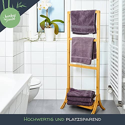 bambuswald © towel stand made of 100% bamboo | towel holder clothes rack drying rack clothes ladder towel ladder bathroom accessory towel rails 4 bambuswald © towel stand made of 100% bamboo | towel holder clothes rack drying rack clothes ladder towel ladder bathroom accessory towel rails - Image 4