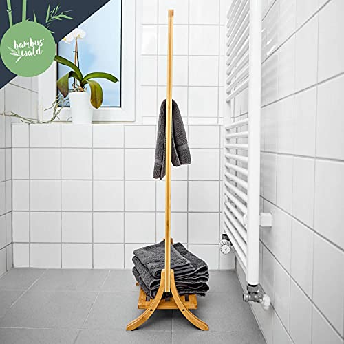 bambuswald © towel stand made of 100% bamboo | towel holder clothes rack drying rack clothes ladder towel ladder bathroom accessory towel rails 7 bambuswald © towel stand made of 100% bamboo | towel holder clothes rack drying rack clothes ladder towel ladder bathroom accessory towel rails - Image 7