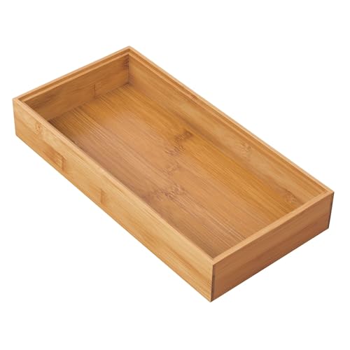 mDesign Bamboo Drawer Organiser for Cutlery in Kitchen Drawer - 30.5 cm Long Stackable Storage Tray for Cabinet, Countertop, Cupboard, and Shelf - Utensil Holder, Echo Collection, 6 Pack, Natural Wood 4 mDesign Bamboo Drawer Organiser for Cutlery in Kitchen Drawer - 30.5 cm Long Stackable Storage Tray for Cabinet, Countertop, Cupboard, and Shelf - Utensil Holder, Echo Collection, 6 Pack, Natural Wood - Image 4