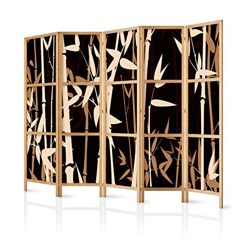 murando Room divider XXL Bamboo 225x171cm / 89"x68" 5 pieces Non-Woven Canvas Single-Sided Folding Screen Privacy wood pattern design hand made Home office Japan p-B-0006-z-c 1 murando Room divider XXL Bamboo 225x171cm / 89"x68" 5 pieces Non-Woven Canvas Single-Sided Folding Screen Privacy wood pattern design hand made Home office Japan p-B-0006-z-c