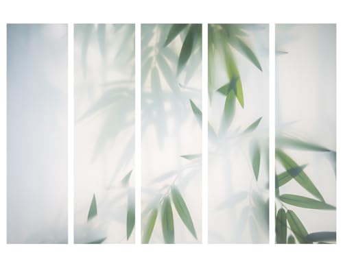 murando Room divider XXL green bamboo nature zen spa 225x171cm / 89"x68" 5 pieces Non-Woven Canvas Single-Sided Folding Screen Privacy wood pattern design hand made Home office Japan b-B-0591-z-c 6 murando Room divider XXL green bamboo nature zen spa 225x171cm / 89"x68" 5 pieces Non-Woven Canvas Single-Sided Folding Screen Privacy wood pattern design hand made Home office Japan b-B-0591-z-c - Image 6