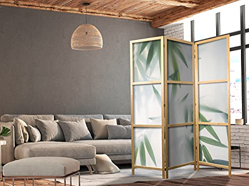 murando Room divider green bamboo nature zen spa 135x171cm / 54"x68" 3 pieces Non-Woven Canvas Single-Sided Folding Screen Privacy wood pattern design hand made Home office Japan b-B-0591-z-b 3 murando Room divider green bamboo nature zen spa 135x171cm / 54"x68" 3 pieces Non-Woven Canvas Single-Sided Folding Screen Privacy wood pattern design hand made Home office Japan b-B-0591-z-b - Image 3