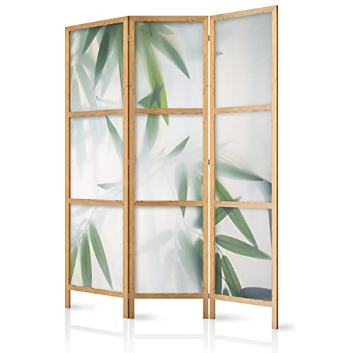 murando Room divider green bamboo nature zen spa 135x171cm / 54"x68" 3 pieces Non-Woven Canvas Single-Sided Folding Screen Privacy wood pattern design hand made Home office Japan b-B-0591-z-b 2 murando Room divider green bamboo nature zen spa 135x171cm / 54"x68" 3 pieces Non-Woven Canvas Single-Sided Folding Screen Privacy wood pattern design hand made Home office Japan b-B-0591-z-b - Image 2