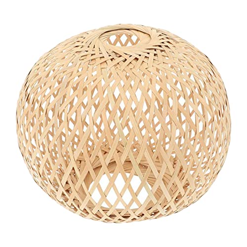 perfk Bamboo Woven Lampshade Handwoven Ceiling Pendant Light Shade Lamp Shade Chandelier Cover for Bedroom Teahouse Kitchen Island Restaurant Cafe, 21x20cm 5 perfk Bamboo Woven Lampshade Handwoven Ceiling Pendant Light Shade Lamp Shade Chandelier Cover for Bedroom Teahouse Kitchen Island Restaurant Cafe, 21x20cm - Image 5