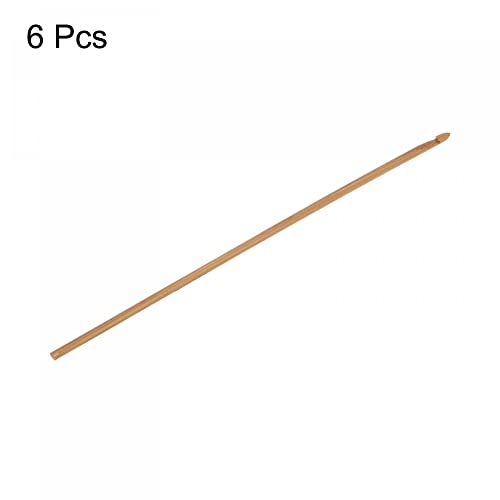 sourcing map Wooden Bamboo Crochet Hook 3mm US Size C (Size 2) Knitting Needles for DIY Craft Yarn 6Pcs 3 sourcing map Wooden Bamboo Crochet Hook 3mm US Size C (Size 2) Knitting Needles for DIY Craft Yarn 6Pcs - Image 3