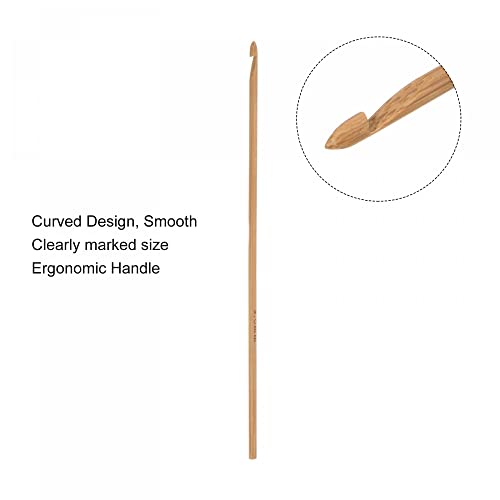 sourcing map Wooden Bamboo Crochet Hook 3mm US Size C (Size 2) Knitting Needles for DIY Craft Yarn 6Pcs 4 sourcing map Wooden Bamboo Crochet Hook 3mm US Size C (Size 2) Knitting Needles for DIY Craft Yarn 6Pcs - Image 4