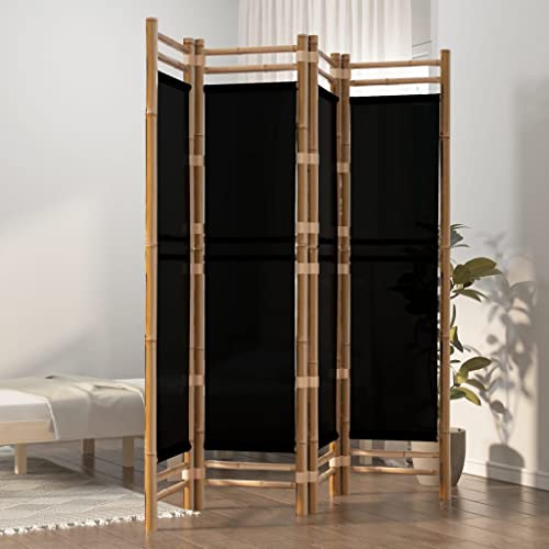 vidaXL Bamboo Folding 4-Panel Room Divider, Versatile Screen Partition, Space Saver, Privacy Protector, 160 x 180 cm 2 vidaXL Bamboo Folding 4-Panel Room Divider, Versatile Screen Partition, Space Saver, Privacy Protector, 160 x 180 cm - Image 2