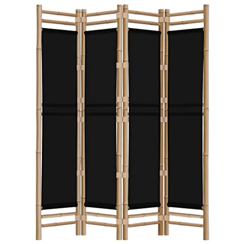 vidaXL Bamboo Folding 4-Panel Room Divider, Versatile Screen Partition, Space Saver, Privacy Protector, 160 x 180 cm 4 vidaXL Bamboo Folding 4-Panel Room Divider, Versatile Screen Partition, Space Saver, Privacy Protector, 160 x 180 cm - Image 4