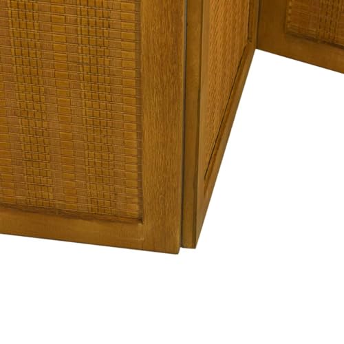 vidaXL Paulownia Wood Room Divider - 6-Panel Privacy Screen in Brown Bamboo, Flexible Folding Partition for Living Room, Bedroom, Office (210-215x220cm) 6 vidaXL Paulownia Wood Room Divider - 6-Panel Privacy Screen in Brown Bamboo, Flexible Folding Partition for Living Room, Bedroom, Office (210-215x220cm) - Image 6