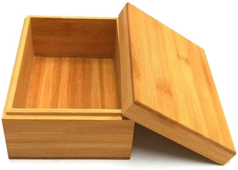 Zhou Bamboo Storage Box with Cover - Natural, Unpainted, Wooden Gift Box - 6.3x4.72x2.76 Inch 1 Zhou Bamboo Storage Box with Cover - Natural, Unpainted, Wooden Gift Box - 6.3x4.72x2.76 Inch