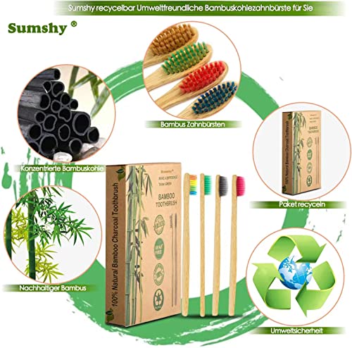 10 Color Bamboo Toothbrushes Multipack | Soft Bristles Wooden Toothbrush for Adult | Premium BPA Free Vegan Eco-Friendly, Plastic-Free, Biodegradable & Compostable Charcoal Manual Toothbrush 4 10 Color Bamboo Toothbrushes Multipack | Soft Bristles Wooden Toothbrush for Adult | Premium BPA Free Vegan Eco-Friendly, Plastic-Free, Biodegradable & Compostable Charcoal Manual Toothbrush - Image 4