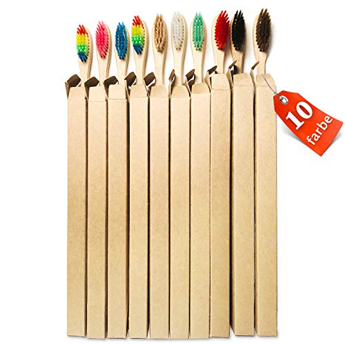 10 Color Bamboo Toothbrushes Multipack | Soft Bristles Wooden Toothbrush for Adult | Premium BPA Free Vegan Eco-Friendly, Plastic-Free, Biodegradable & Compostable Charcoal Manual Toothbrush 6 10 Color Bamboo Toothbrushes Multipack | Soft Bristles Wooden Toothbrush for Adult | Premium BPA Free Vegan Eco-Friendly, Plastic-Free, Biodegradable & Compostable Charcoal Manual Toothbrush - Image 6
