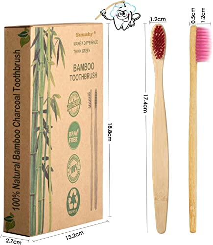 10 Color Bamboo Toothbrushes Multipack | Soft Bristles Wooden Toothbrush for Adult | Premium BPA Free Vegan Eco-Friendly, Plastic-Free, Biodegradable & Compostable Charcoal Manual Toothbrush 7 10 Color Bamboo Toothbrushes Multipack | Soft Bristles Wooden Toothbrush for Adult | Premium BPA Free Vegan Eco-Friendly, Plastic-Free, Biodegradable & Compostable Charcoal Manual Toothbrush - Image 7