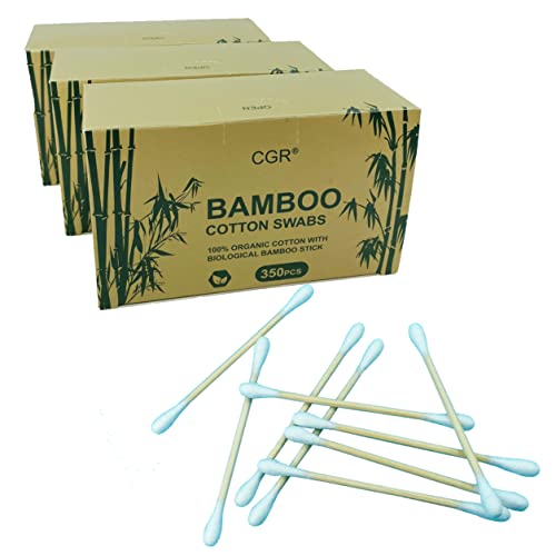 1050pcs CGR Organic cotton Swabs, 100% Cotton Double-Tipped, Bamboo Sticks(compostable), Travel Pack(3 Pack of 350 Swabs Total) 6 1050pcs CGR Organic cotton Swabs, 100% Cotton Double-Tipped, Bamboo Sticks(compostable), Travel Pack(3 Pack of 350 Swabs Total) - Image 6