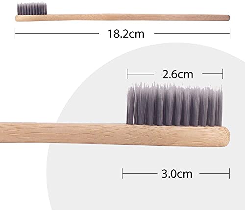 12 Pcs Eco-Friendly Charcoal Toothbrushes Natural Bamboo | Biodegradable Soft Bristle Toothbrush(12 Pack) 3 12 Pcs Eco-Friendly Charcoal Toothbrushes Natural Bamboo | Biodegradable Soft Bristle Toothbrush(12 Pack) - Image 3