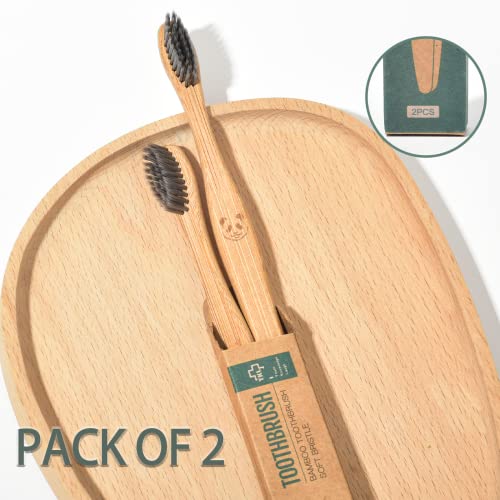 12 Pcs Eco-Friendly Charcoal Toothbrushes Natural Bamboo | Biodegradable Soft Bristle Toothbrush(12 Pack) 4 12 Pcs Eco-Friendly Charcoal Toothbrushes Natural Bamboo | Biodegradable Soft Bristle Toothbrush(12 Pack) - Image 4