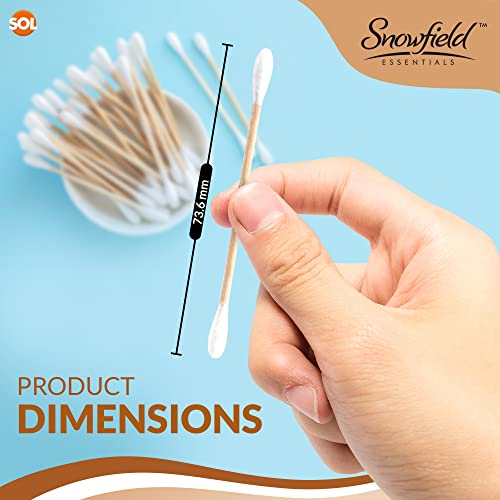1,200pcs Bamboo Cotton Buds for Ear Cleaning - Multipurpose Wool Bud for Makeup Application - Bamboo Handle Cotton Swabs for Baby Care, Craft Use, Personal Hygiene, Precision Cleaning 7.25cm Sticks 2 1,200pcs Bamboo Cotton Buds for Ear Cleaning - Multipurpose Wool Bud for Makeup Application - Bamboo Handle Cotton Swabs for Baby Care, Craft Use, Personal Hygiene, Precision Cleaning 7.25cm Sticks - Image 2
