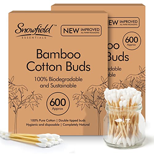 1,200pcs Bamboo Cotton Buds for Ear Cleaning - Multipurpose Wool Bud for Makeup Application - Bamboo Handle Cotton Swabs for Baby Care, Craft Use, Personal Hygiene, Precision Cleaning 7.25cm Sticks 1 1,200pcs Bamboo Cotton Buds for Ear Cleaning - Multipurpose Wool Bud for Makeup Application - Bamboo Handle Cotton Swabs for Baby Care, Craft Use, Personal Hygiene, Precision Cleaning 7.25cm Sticks