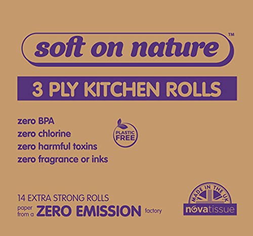 14 Jumbo Kitchen Rolls | Soft on Nature | Plastic Free | 3ply Eco-Friendly | Extra Strong | UK Made 2 14 Jumbo Kitchen Rolls | Soft on Nature | Plastic Free | 3ply Eco-Friendly | Extra Strong | UK Made - Image 2