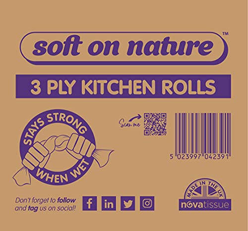 14 Jumbo Kitchen Rolls | Soft on Nature | Plastic Free | 3ply Eco-Friendly | Extra Strong | UK Made 3 14 Jumbo Kitchen Rolls | Soft on Nature | Plastic Free | 3ply Eco-Friendly | Extra Strong | UK Made - Image 3