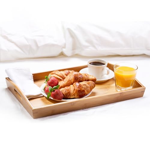 1ABOVE Bamboo Folding Breakfast Tray with Handles, Multipurpose Lap Tray for Breakfast in Bed, Sofa, Eating, Working, Serving, Drawing, Laptop Stand & Snack Tray (NATURAL) 4 1ABOVE Bamboo Folding Breakfast Tray with Handles, Multipurpose Lap Tray for Breakfast in Bed, Sofa, Eating, Working, Serving, Drawing, Laptop Stand & Snack Tray (NATURAL) - Image 4