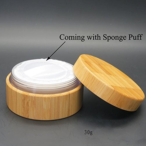 1PCS 30G(30ML)/1oz Empty Environmental Bamboo Appearance Loose Powder Cosmetic Jars Makeup Storage Case Box Holder Container with Plastic Sifter and Sponge Puff Baby Powder Puff Kit DIY Beauty Tool 4 1PCS 30G(30ML)/1oz Empty Environmental Bamboo Appearance Loose Powder Cosmetic Jars Makeup Storage Case Box Holder Container with Plastic Sifter and Sponge Puff Baby Powder Puff Kit DIY Beauty Tool - Image 4