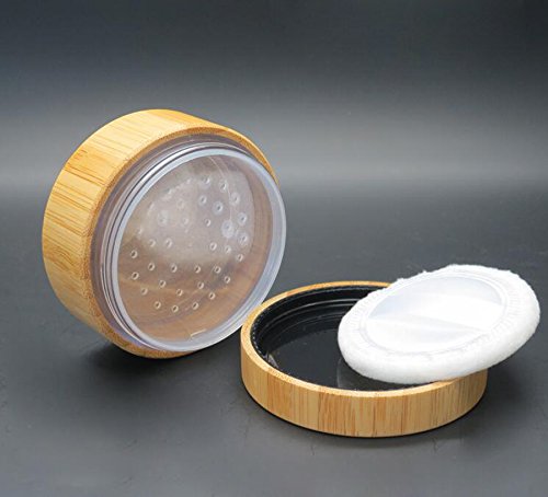 1PCS 30G(30ML)/1oz Empty Environmental Bamboo Appearance Loose Powder Cosmetic Jars Makeup Storage Case Box Holder Container with Plastic Sifter and Sponge Puff Baby Powder Puff Kit DIY Beauty Tool 7 1PCS 30G(30ML)/1oz Empty Environmental Bamboo Appearance Loose Powder Cosmetic Jars Makeup Storage Case Box Holder Container with Plastic Sifter and Sponge Puff Baby Powder Puff Kit DIY Beauty Tool - Image 7