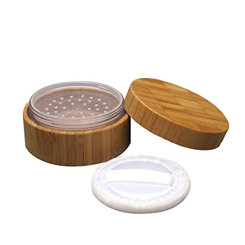 1PCS 30G(30ML)/1oz Empty Environmental Bamboo Appearance Loose Powder Cosmetic Jars Makeup Storage Case Box Holder Container with Plastic Sifter and Sponge Puff Baby Powder Puff Kit DIY Beauty Tool 1 1PCS 30G(30ML)/1oz Empty Environmental Bamboo Appearance Loose Powder Cosmetic Jars Makeup Storage Case Box Holder Container with Plastic Sifter and Sponge Puff Baby Powder Puff Kit DIY Beauty Tool