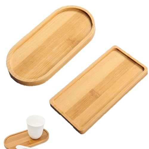 2 Pcs Bamboo Tray, Oval Wooden Trays, Small Solid Bamboo Tea Serving Tray Bamboo Plant Saucer Flower Plant Succulent Tray for Coaster, Tea, Coffee, Cake, Snack(Two Shapes) 1 2 Pcs Bamboo Tray, Oval Wooden Trays, Small Solid Bamboo Tea Serving Tray Bamboo Plant Saucer Flower Plant Succulent Tray for Coaster, Tea, Coffee, Cake, Snack(Two Shapes)