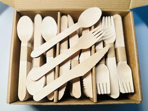 SunMoon Eco Friendly 360 Pack Disposable Wooden Cutlery, 16cm Long, Plastic Free Packaging,Substitute for Plastic and Bamboo Cutlery, Compostable, Biodegradable for Parties, Camping, Weddings 3 SunMoon Eco Friendly 360 Pack Disposable Wooden Cutlery, 16cm Long, Plastic Free Packaging,Substitute for Plastic and Bamboo Cutlery, Compostable, Biodegradable for Parties, Camping, Weddings - Image 3