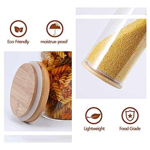 450ml Glass Jars with Bamboo Lids, Air Tight Kitchen Food Cereal Containers for Storage,Sealed jar with bamboo lid.(3pcs) 4 450ml Glass Jars with Bamboo Lids, Air Tight Kitchen Food Cereal Containers for Storage,Sealed jar with bamboo lid.(3pcs) - Image 4