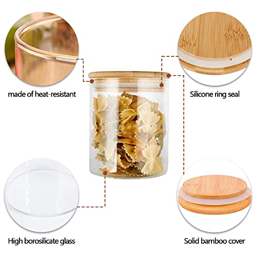 450ml Glass Jars with Bamboo Lids, Air Tight Kitchen Food Cereal Containers for Storage,Sealed jar with bamboo lid.(3pcs) 5 450ml Glass Jars with Bamboo Lids, Air Tight Kitchen Food Cereal Containers for Storage,Sealed jar with bamboo lid.(3pcs) - Image 5