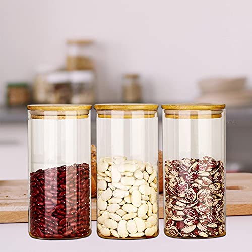 450ml Glass Jars with Bamboo Lids, Air Tight Kitchen Food Cereal Containers for Storage,Sealed jar with bamboo lid.(3pcs) 6 450ml Glass Jars with Bamboo Lids, Air Tight Kitchen Food Cereal Containers for Storage,Sealed jar with bamboo lid.(3pcs) - Image 6