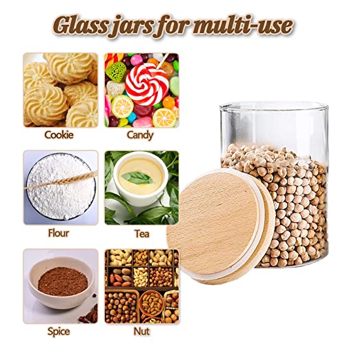 450ml Glass Jars with Bamboo Lids, Air Tight Kitchen Food Cereal Containers for Storage,Sealed jar with bamboo lid.(3pcs) 7 450ml Glass Jars with Bamboo Lids, Air Tight Kitchen Food Cereal Containers for Storage,Sealed jar with bamboo lid.(3pcs) - Image 7