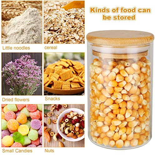 6 PCS Glass Storage Jars Set 300ml Small Spice Jars with Bamboo Wood Lids Airtight and Labels for Home Kitchen Pantry for Food Cookie Candy Snack Pasta Spaghetti Cereal Coffee Flour Tea Herb Grain 5 6 PCS Glass Storage Jars Set 300ml Small Spice Jars with Bamboo Wood Lids Airtight and Labels for Home Kitchen Pantry for Food Cookie Candy Snack Pasta Spaghetti Cereal Coffee Flour Tea Herb Grain - Image 5