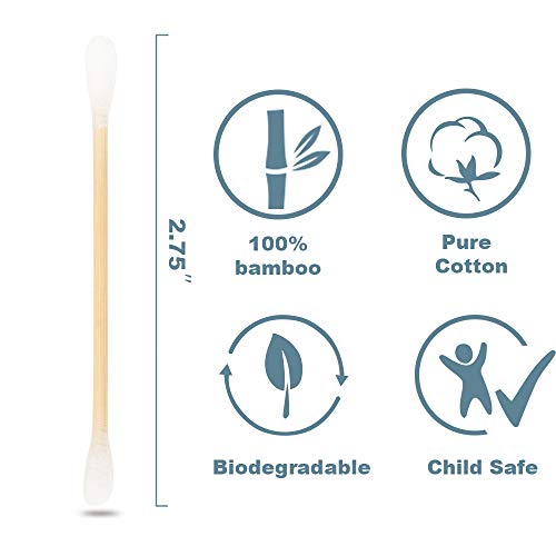 600 Premium Bamboo Cotton Buds, 100% Biodegradable and Plastic Free Ear Buds Cotton, Great Alternative to Plastic Cotton Buds, Swabs and Earbuds (600 Count) 3 600 Premium Bamboo Cotton Buds, 100% Biodegradable and Plastic Free Ear Buds Cotton, Great Alternative to Plastic Cotton Buds, Swabs and Earbuds (600 Count) - Image 3