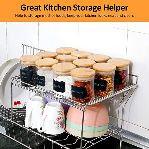 ARVINKEY 6 Set Glass Jars Set 260ml, 9oz Spice Jars Food Cereal Storage Container with Bamboo Airtight Lids and Labels for Flour, Sugar, Coffee, Candy, Snack and More 7 ARVINKEY 6 Set Glass Jars Set 260ml, 9oz Spice Jars Food Cereal Storage Container with Bamboo Airtight Lids and Labels for Flour, Sugar, Coffee, Candy, Snack and More - Image 7