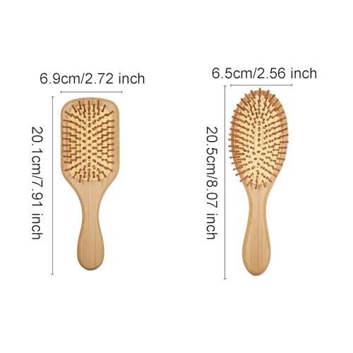 Acpetdr Bamboo Hair Brush, Natural Bamboo Bristles Detangling Wooden Paddle Hairbrush for Massaging Scalp, for Women Men and Kids, for All Hair Types, with Ergonomic handle 4 Acpetdr Bamboo Hair Brush, Natural Bamboo Bristles Detangling Wooden Paddle Hairbrush for Massaging Scalp, for Women Men and Kids, for All Hair Types, with Ergonomic handle - Image 4