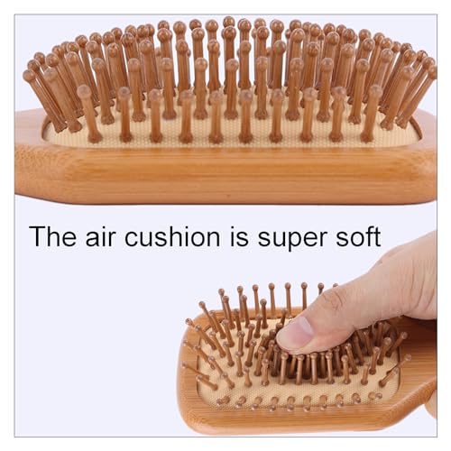 Acpetdr Bamboo Hair Brush, Natural Bamboo Bristles Detangling Wooden Paddle Hairbrush for Massaging Scalp, for Women Men and Kids, for All Hair Types, with Ergonomic handle 5 Acpetdr Bamboo Hair Brush, Natural Bamboo Bristles Detangling Wooden Paddle Hairbrush for Massaging Scalp, for Women Men and Kids, for All Hair Types, with Ergonomic handle - Image 5