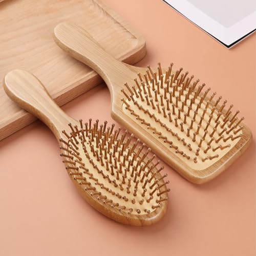 Acpetdr Bamboo Hair Brush, Natural Bamboo Bristles Detangling Wooden Paddle Hairbrush for Massaging Scalp, for Women Men and Kids, for All Hair Types, with Ergonomic handle 6 Acpetdr Bamboo Hair Brush, Natural Bamboo Bristles Detangling Wooden Paddle Hairbrush for Massaging Scalp, for Women Men and Kids, for All Hair Types, with Ergonomic handle - Image 6