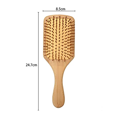 Bamboo Paddle Hairbrush Hair Massage Brush Wooden Anti Static Hair Brush Detangling Hair Brush Eco-Friendly Natural Wooden Bamboo Air Paddle Detangle Hairbrush for Women Kids Men (Rectangle) 2 Bamboo Paddle Hairbrush Hair Massage Brush Wooden Anti Static Hair Brush Detangling Hair Brush Eco-Friendly Natural Wooden Bamboo Air Paddle Detangle Hairbrush for Women Kids Men (Rectangle) - Image 2