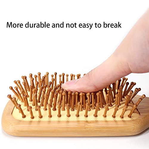 Bamboo Paddle Hairbrush Hair Massage Brush Wooden Anti Static Hair Brush Detangling Hair Brush Eco-Friendly Natural Wooden Bamboo Air Paddle Detangle Hairbrush for Women Kids Men (Rectangle) 4 Bamboo Paddle Hairbrush Hair Massage Brush Wooden Anti Static Hair Brush Detangling Hair Brush Eco-Friendly Natural Wooden Bamboo Air Paddle Detangle Hairbrush for Women Kids Men (Rectangle) - Image 4